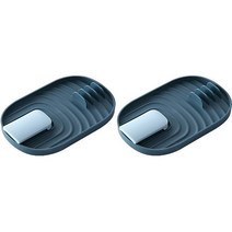 브랜드없음 냄비 뚜껑 거치대 국자 받침대 스탠드 주방 정리 도구, 블루, 2개