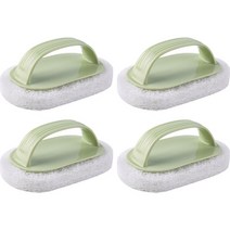 좋은양품 욕실청소 스펀지 브러쉬, 그린, 4개