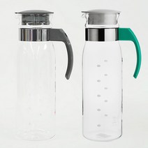 하리오 손잡이 물병 1400ml x 2종 세트, 차콜그레이(RPLN-14CGR), 그린(RPLN-14G)