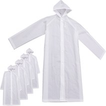 모리트 두꺼운 다회용 우비 5p, 화이트