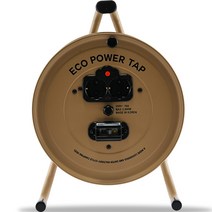 에코파워탭 캠핑 케이블 릴선 + 고정핀 + 손잡이 랜덤발송 세트 2구 베이지 EPR-B015, 1개, 20m