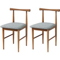 헤즈로 원목 식탁 카페 업소 나무 편한 인테리어 의자 2p, 월넛