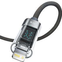 투키 PD 20W 퓨어 디스플레이 C타입 to 라이트닝 8핀 초고속 충전 케이블 TXCTL-ZXA0G, 2m, 그레이, 1개