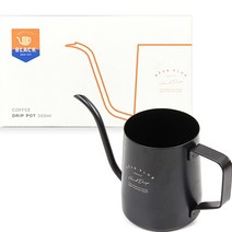 빈플러스 핸드드립 주전자 블랙, 단품, 350ml