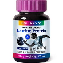 홀리데이즈 류신 단백질 타블렛 60정, 36g, 1개