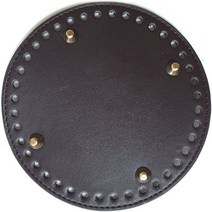 니뜨 고급 가죽 원형 가방바닥 S, 다크브라운, 1개