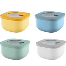 구찌니 스토어앤모어 정사각 밀폐용기 일반형 4종세트 S, 1세트, 4종