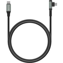 넥스트 유 USB C타입-C타입 90도 꺾임형 초고속 충전케이블 NEXT-CCEL7126-100W, 1.2m, 블랙, 1개