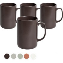 쓰임 데일리 빅 머그컵 525ml, 다크초코, 4개