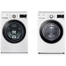 LG전자 트롬 드럼세탁기 21kg + 건조기 19kg F21WDLP-9WW 세트 방문설치, 화이트(유광)