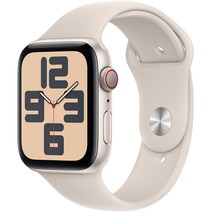 Apple 2023 애플워치 SE 2세대 알루미늄 케이스, 44mm, Cellular, 스타라이트 / 스타라이트 스포츠 밴드, S/M