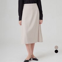 ELLEPARIS A라인 하프밴딩 랩 스커트