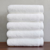 타월리스트 포르테 호텔 수건 200g 40수 코마사, 밀크화이트, 5개