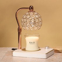 캔들백화점 블링블링 비주 캔들워머 로즈골드 + 화이트 + 소이 캔들 150g 세트, 베이