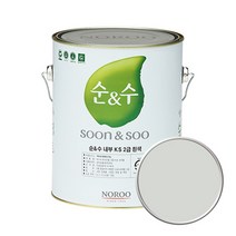 노루페인트 순앤수 KS 2급 벽지 벽면용 수성페인트 4L, 쿨그레이04 NR7106, 1개