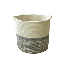 GUNU 홈인테리어 로프 다용도 바구니 30cm, 화이트그레이, 1개