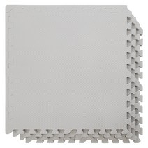 심플리매트 대형놀이방매트 60cm × 60cm 10mm 단면형, 라이트 그레이, 4개