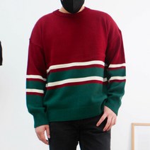 리셋 남성용 언발 단가라 라운드 니트