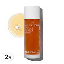 이니스프리 블랙티 유스 인핸싱 트리트먼트 탄력 에센스, 2개, 75ml