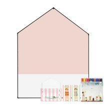 맘스보드 제제하우스애드블랙 자석보드 + 베이직 3종 세트 엘리스, 베이비핑크
