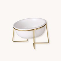 리스펫 반려동물 베이직 세라믹 식기, 화이트, 1개