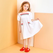 마리앤모리 여아용 하이디 튤립 린넨 원피스