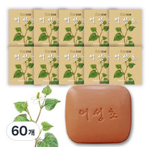 골드스타 야생 어성초 비누 꽃향 + 비누거품망 랜덤발송, 100g, 60개