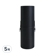 피카소 프리미엄 레더 원통 브러쉬 케이스, 블랙, 5개