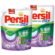 퍼실 파워젤 딥클린 플러스 라벤더 일반 리필, 1.8L, 2개