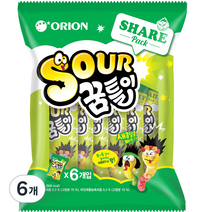 오리온 SOUR 꿈틀이 6p, 259.2g, 6개