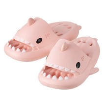 캐럿_남여공용 상어 디자인 욕실 슬리퍼, Pink