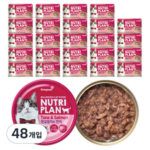 동원 뉴트리플랜 고양이 간식캔 160g, 흰살참치 + 연어 혼합맛, 48개입