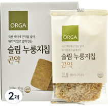 ORGA 슬림누룽지칩 곤약 10개입, 2개, 33g