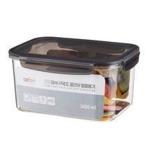 코멧 BPA FREE 클리어 밀폐용기 2600ml, 1개