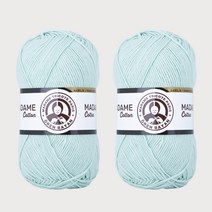 DIKTAS 마담카튼 면사 아크릴 혼합 뜨개실 2p, 17.라이트스카이