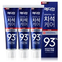 메디안 치석케어 오리지널 치약 3p, 120g, 3개