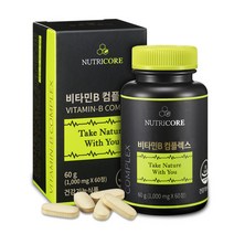 뉴트리코어 비타민B 컴플렉스 영양제, 5개, 60정