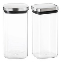 차이나다 스테인리스 사각 밀폐용기 2000ml, 2개, 단품