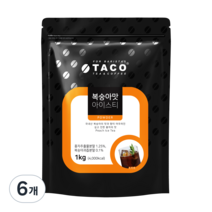 타코 복숭아맛 아이스티 분말, 1kg, 1개입, 6개