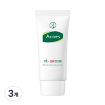 아크네스 3초 진정 선크림 SPF 50+ PA++++, 3개, 50ml