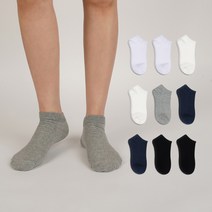 노디자인 여성용 숙녀 무지 스니커즈 발목 양말 10족 세트