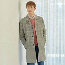 베이직하우스 남성용 글렌체크 발마칸 코트 HUCA1103