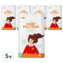 코멧 4겹 네츄럴 화장지 27m, 36롤, 5개