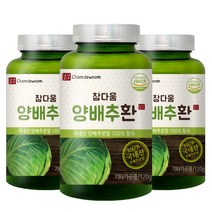 참다움 양배추환, 3개, 120g