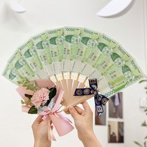 이플린 카네이션 꽃다발 + 돈부채 10p 세트, 핑크(꽃다발)