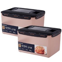 [김치통8l] 락앤락 뉴 김치통 정석 핑크, 16L, 2개