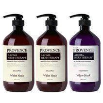 프로방스 아로마 허브 테라피 샴푸 화이트머스크 1L x 2p + 트리트먼트 화이트머스크 1L, 1세트