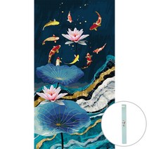 아트조이 DIY 명화그리기 조립형 60 x 120cm, 잉어와 연꽃 연못