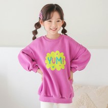 로로샤 여아용 베어리 기모 롱 티셔츠