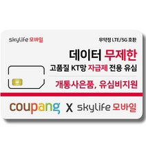 유심- KT skylife모바일 유심비지원 사은품 알뜰폰 자급제 LTE/5G 갤럭시S/아이폰14 사용가능